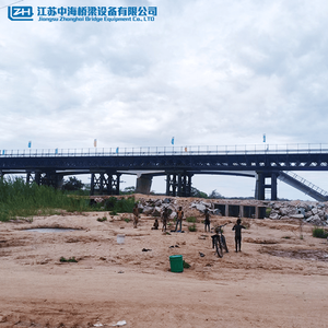 Prefabricated Portable Single/Double Lane Steel Structure Temporary Bailey Bridge