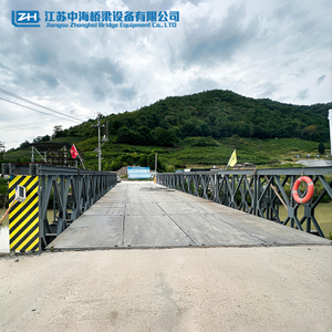 Prefabricated Portable Single/Double Lane Steel Structure Temporary Bailey Bridge